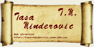 Tasa Minderović vizit kartica